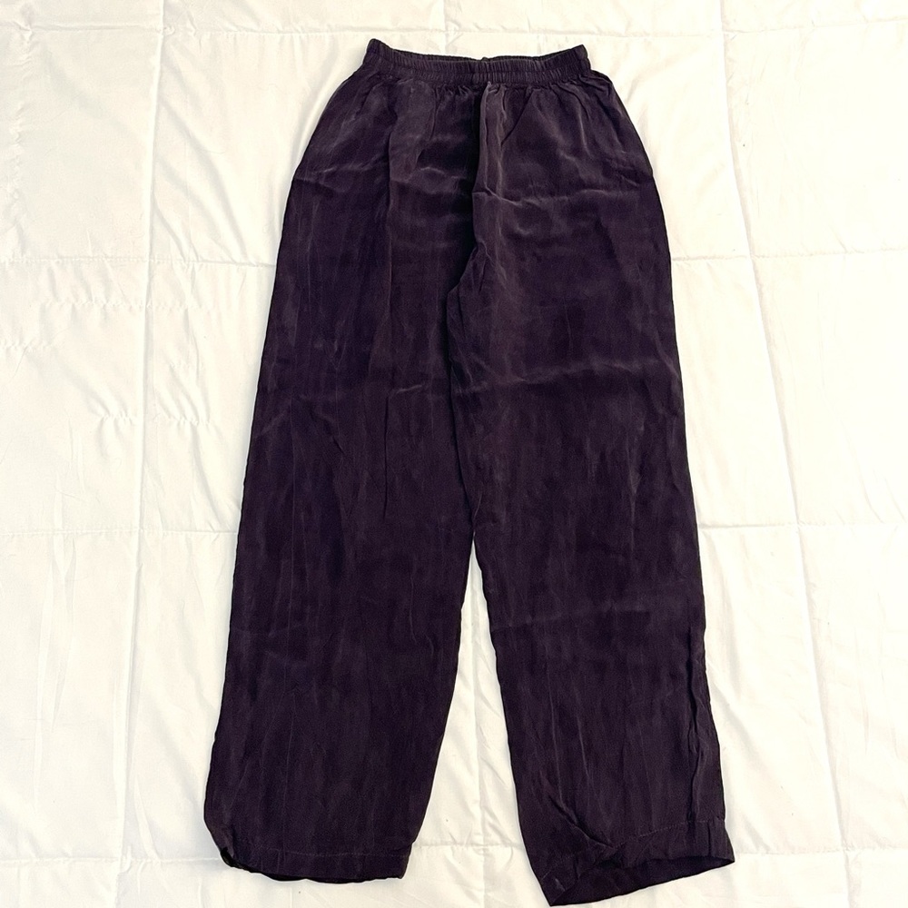 Silk loose pants